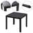 Square Steel Outdoor Side Table , 20 " W 20 " D