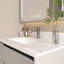 Comptoir de meuble-lavabo en marbre de 37 po, comptoir avec 1 trou pré-percé, comptoir de salle de bain avec lavabo central rectangulaire encastré et dosseret de 4 po de hauteur
