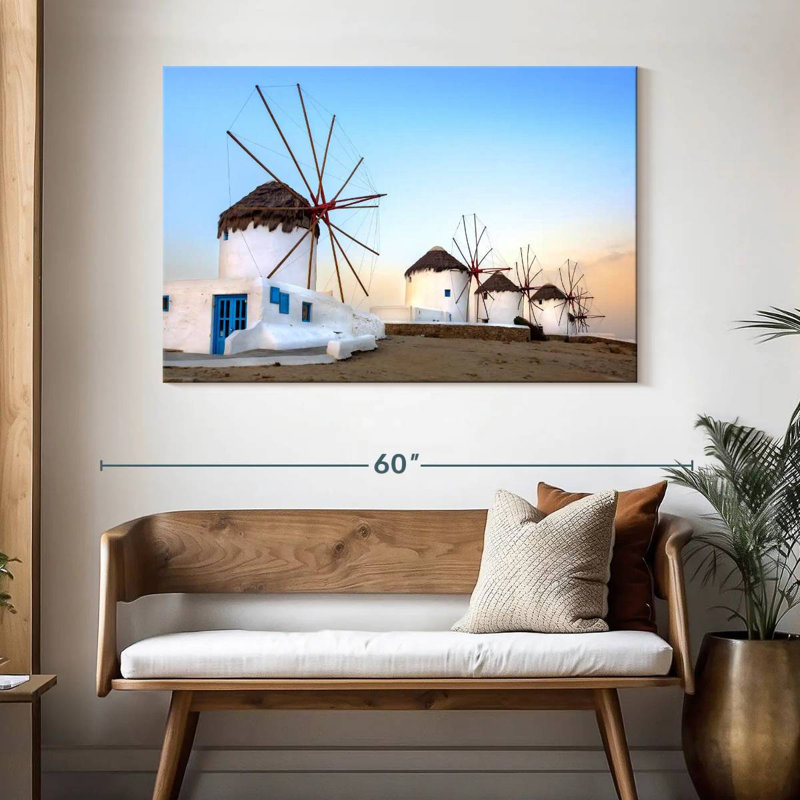 Moulins Alvord à Mykonos, H 32 po x l 48 po