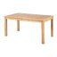Table de salle à manger en bois avec option extensible - couleur naturelle, P 36,24 po x l 63,91 po, H 30,47 po, table d'appoint gracieuse, profondeur de 35,5 po, largeur de 63 po, hauteur de 30,47 po