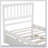 Platform Bed With Trundle, White