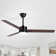 Jecori 52" 3-Blade Matte Black LED Standard Ceiling Fan with Remote Control and Light Kit Included