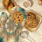 Glimmering Spiral Dye Oven Mitt Cotton Twill