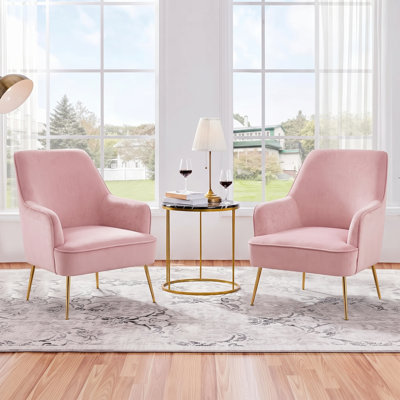 Modern Style Velvet Accent Chair