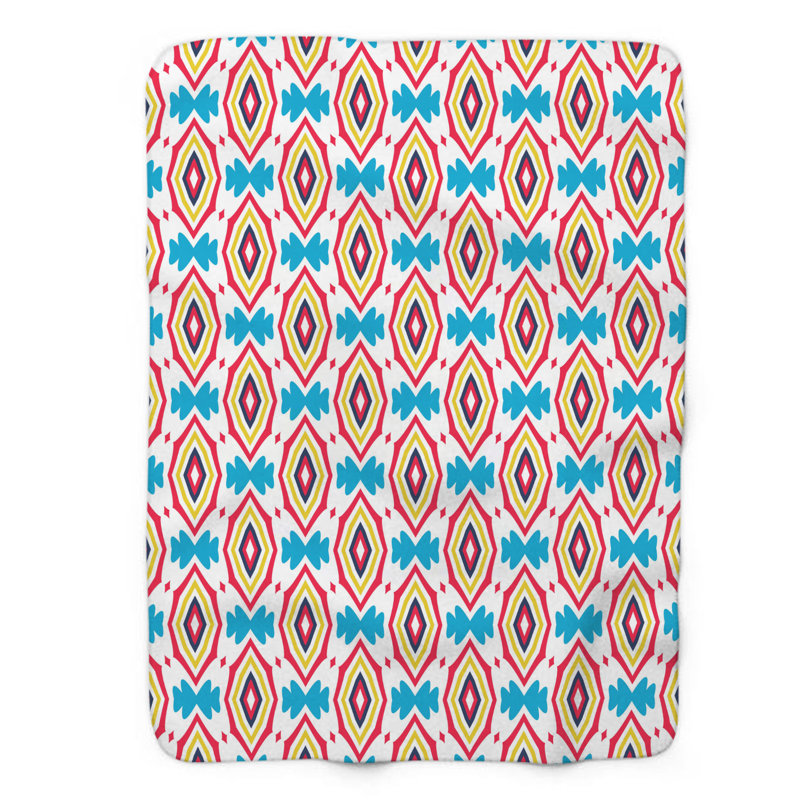 Geo Geo - couverture sherpa de qualité supérieure 1 pièce, Grand lit