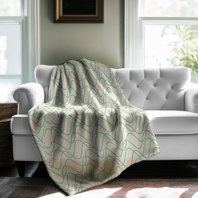 Beige menthe - 1 pièce Sherpa Premium, L 50 po x L 60 po
