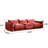 Minarik 3-Seat Chenille Fabric Upholstered Round Arm Sofa-1933048376