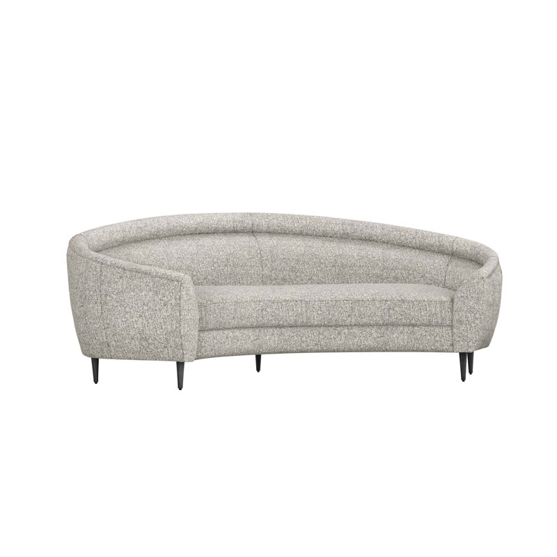 Capri Upholstered 94'' Sofa, Breeze Polyester Blend, Dark Gray