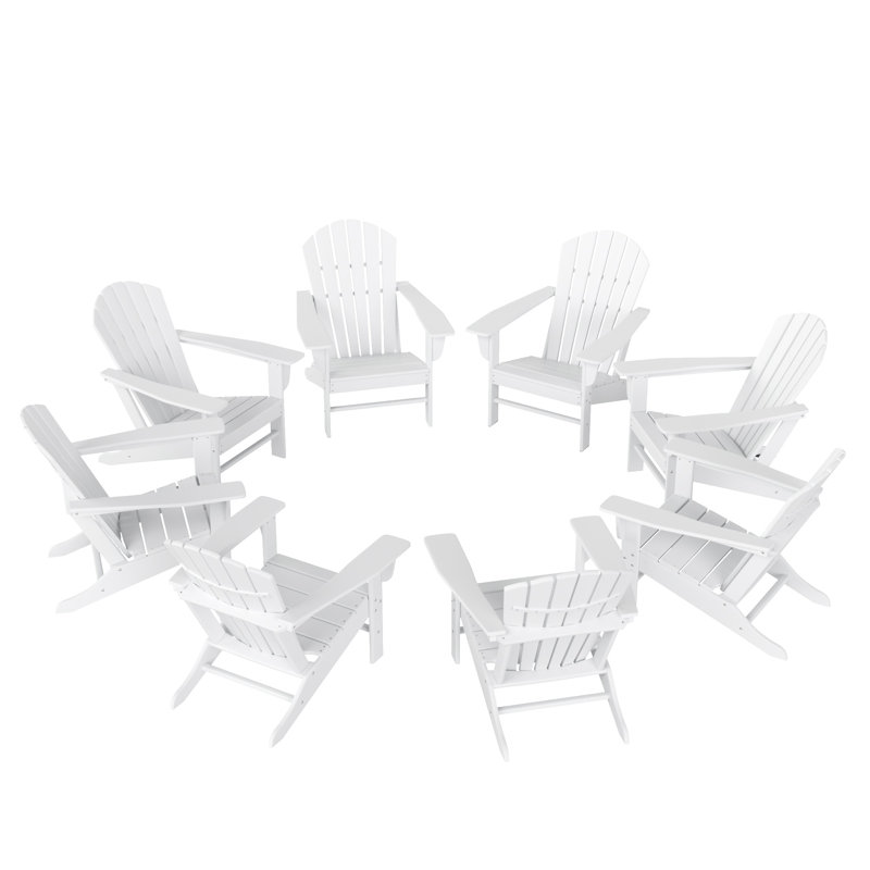 Altura Foldable Outdoor Adirondack Chair, White