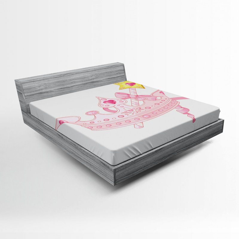 Microfiber Patterned Fitted Sheet, Queen Fitted Sheet