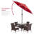 Fruiteam 90'' Lighted Tilt Market Umbrella-69976251