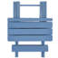Table de patio pliante en bois massif bleu - Portable, idéale pour le jardin, le balcon ou la terrasse, gain de place.
