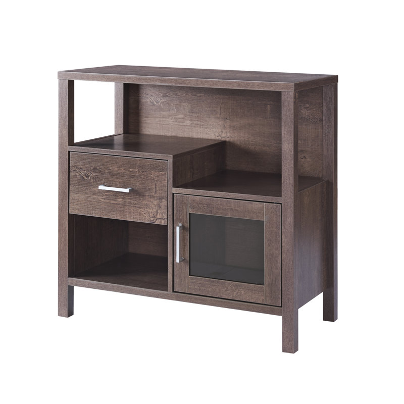 Cabinet d'appoint 1 porte, Noyer / chêne