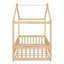 Structure de lit simple en bois avec clôture pour enfants et adolescents, parfaite pour jouer et dormir-456351839-456351833