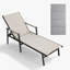 Ensemble de chaises longues pour patio, ensemble de 2 chaises longues d'extérieur en aluminium textilene à double couche avec dossier réglable à 6 positions, chaise longue d'extérieur pour plage, bord de piscine, terrasse-66002851