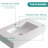 Integrated solid surface basin WITHOUT drain and faucet, glossy white color(only basin!!)