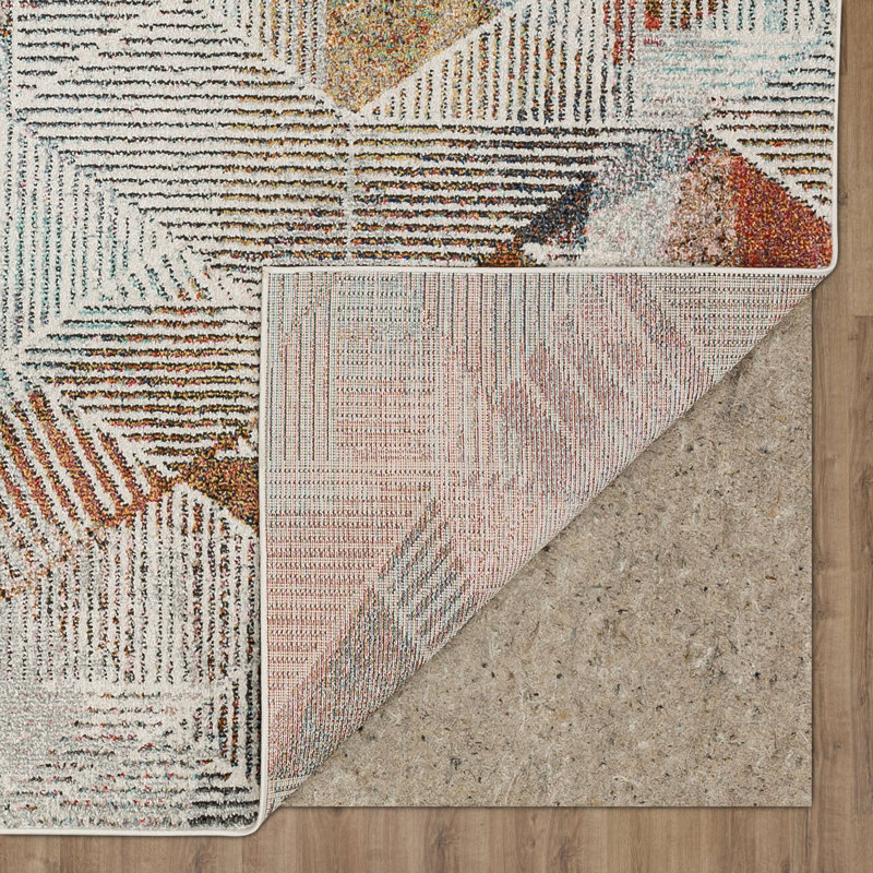 Chelmer Multicolor Modern Abstract Geometric Area Rug, Rectangle 3'3" x 5'
