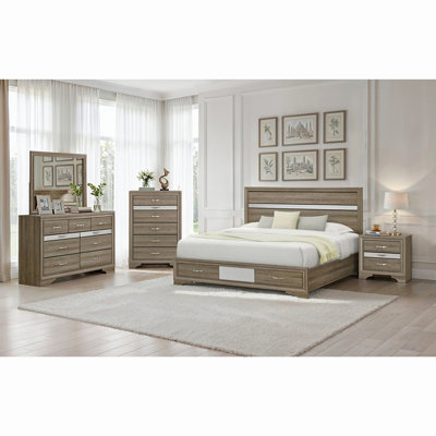 Table de chevet avec finition naturelle Ryder