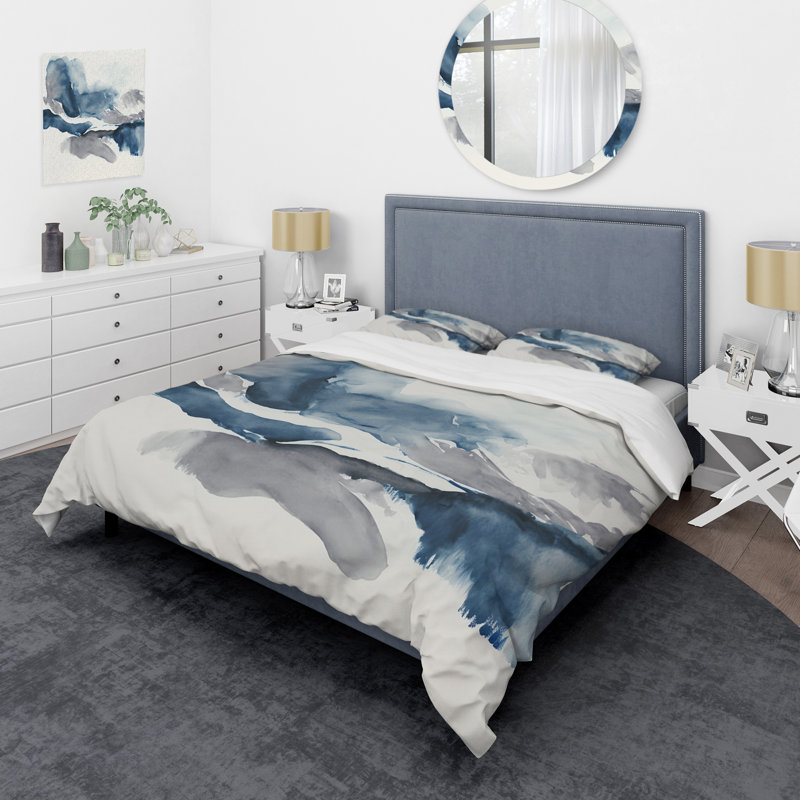 Ensemble de housse de couette en microfibre / polyester Through The Sapphire Blue Clouds I Bedding