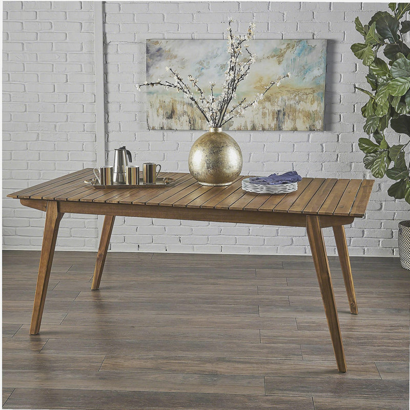 Outdoor 69" Solid Wood Dining Table