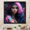 «Fashion Indian Woman» en rose et bleu IV - reproduction sur toile