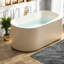 Baignoires et bains à remous en résine de pierre de 2,5 cm, baignoire moderne blanche mate