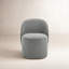 Chaise d'appoint rembourrée avec roulettes Lola (ensemble de 2)-121011811
