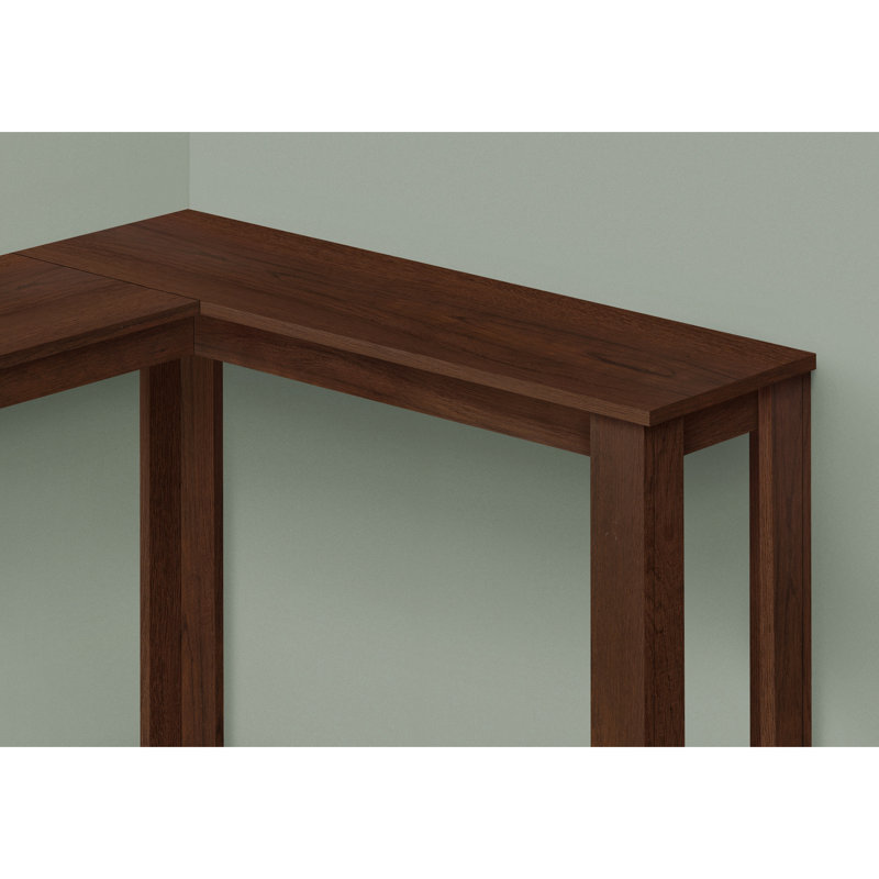 Console d'angle étroite pour corridor, stratifié brun, table d'appoint moderne et élégante pour couloir, coin, espace