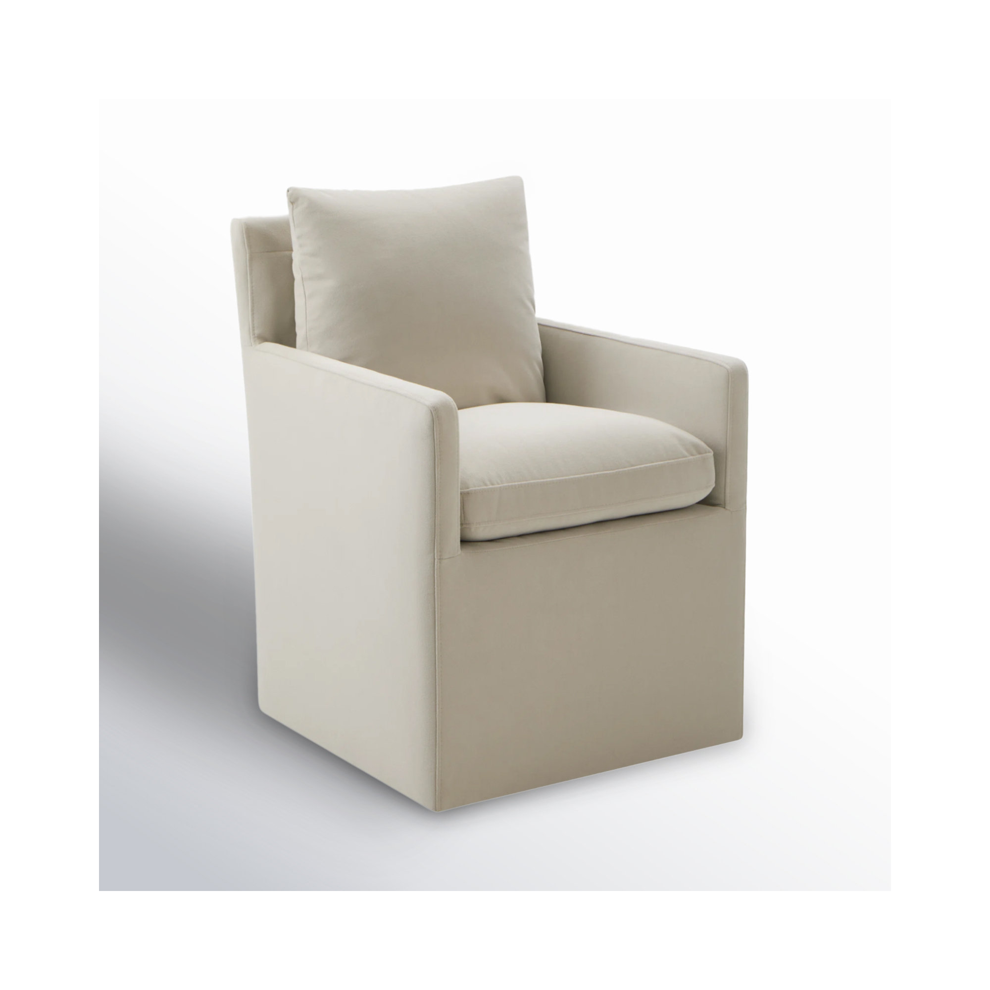 Alayaa Upholstered Arm Chair, Bella Beach Performance Velvet