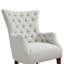 Fauteuil à oreilles capitonné Hannah