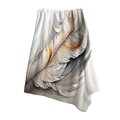 Plume blanche aquarelle - couverture transitionnelle abstraite