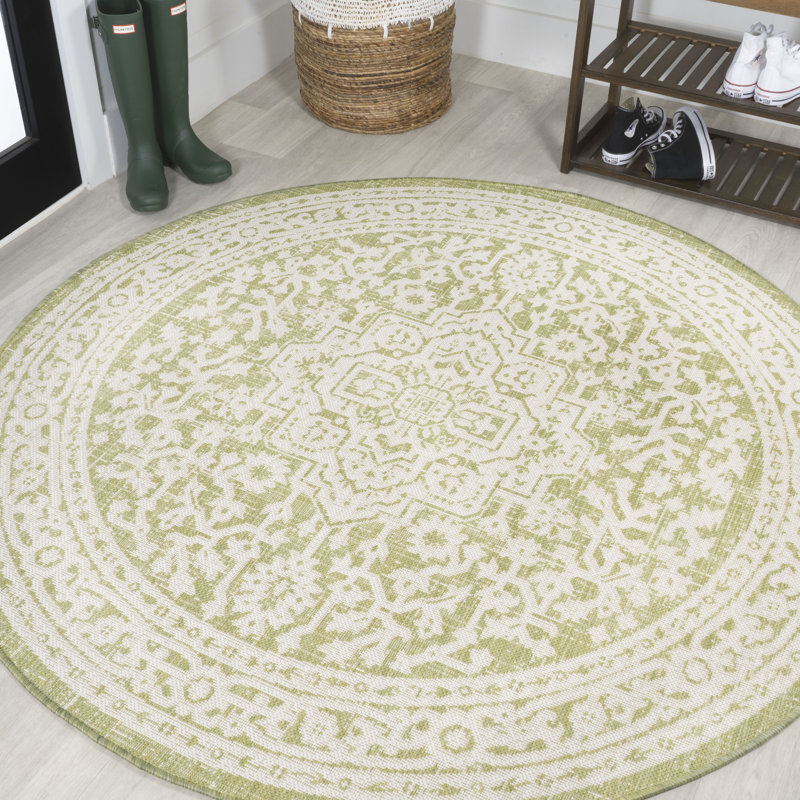 Tapis intérieur / extérieur Moten, Rond 5 pi 3 po