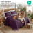 Southshore Fine Linens Vilano Oversized Quilt Set, Double-Brushed Microfiber Lightweight Quilted Bedding with Waffle Geometric Pattern and 2 Pillow Shams, Full/Queen, Purple-1001114985-1001114977