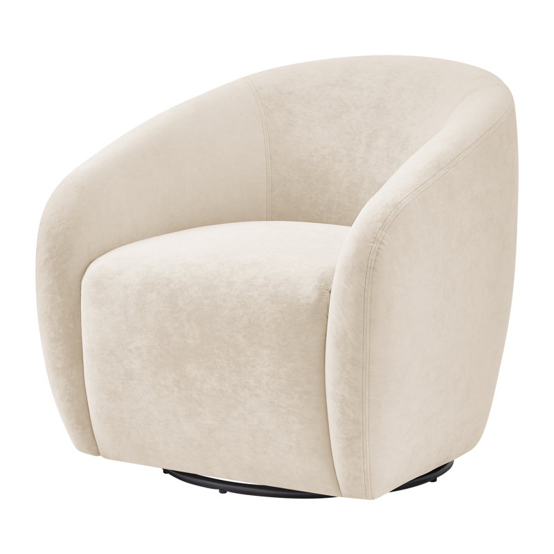 Mesrob Swivel Accent Arm Chair, Beige