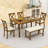 Walburg 6 - Person Four Leg Dining Set-782068179-782068178