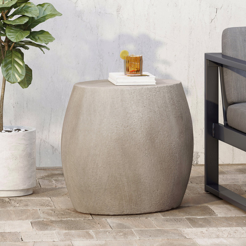 Outdoor Lightweight Concrete Side Table