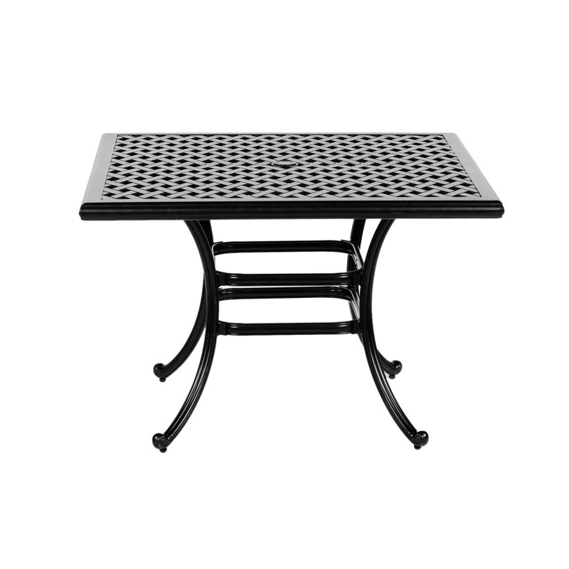 44" Square Dining Table, Dark Lava Bronze