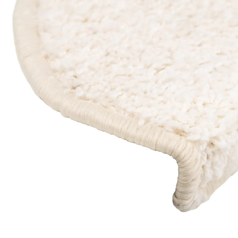 Carpet Stair Treads White 65x21x4 cm
