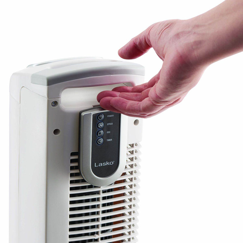 Ventilateur tour oscillant silencieux à 3 vitesses 36 pouces avec télécommande Lasko, blanc