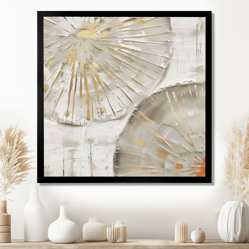 Beige boho bohémien mandala en spirale II - Boho mosaïque murale, Cadre simple noir, H 36 po x l 36 po