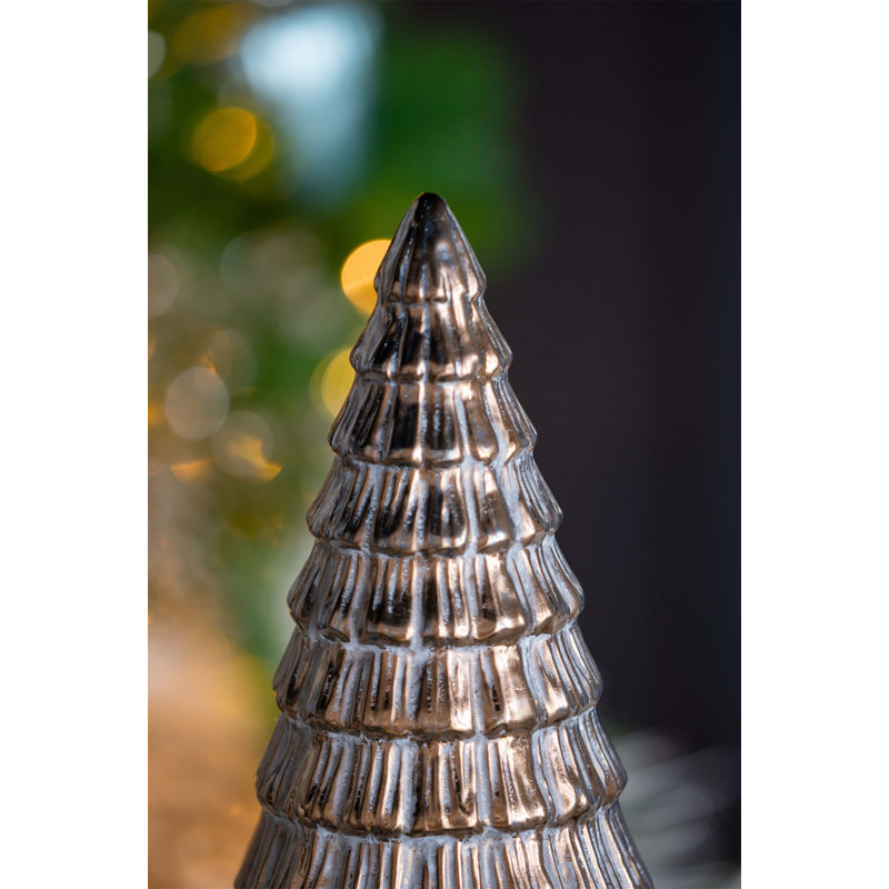 Arbre en céramique de style bohémien accrocheur avec finition métallique brillante, idéal pour décorer les tablettes, les autels et les tables basses