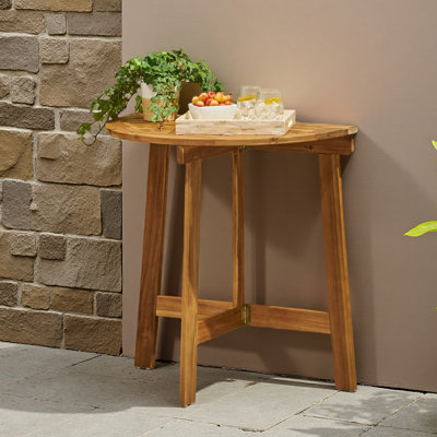 Table bistro pliante d'extérieur en bois d'acacia