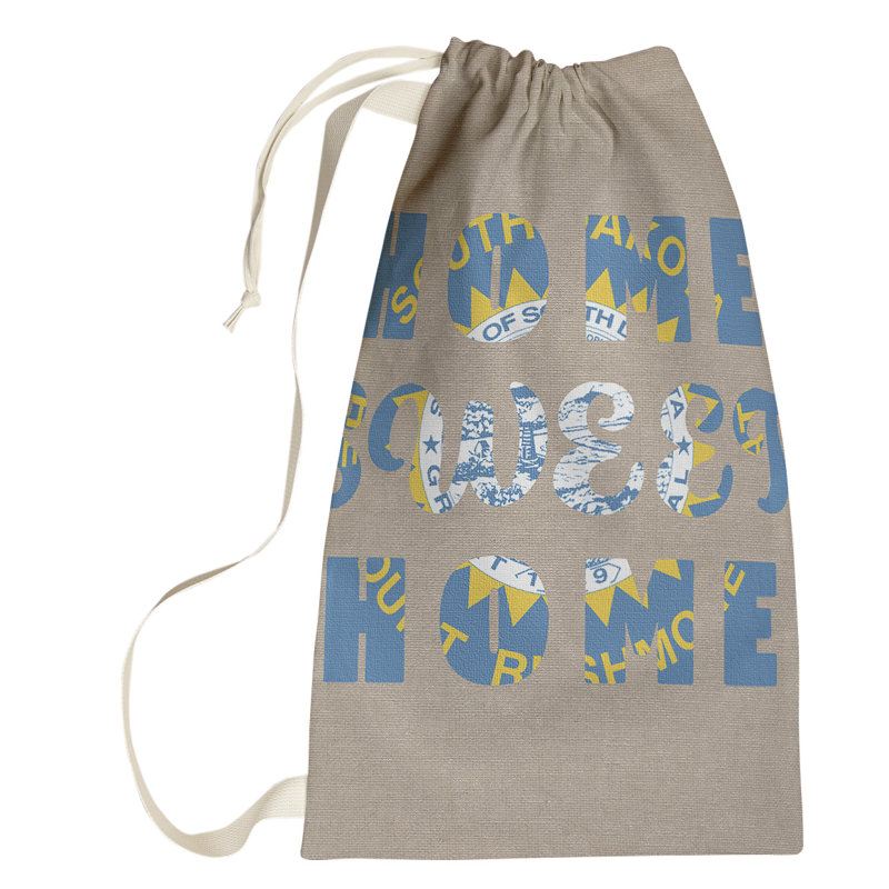 Fabric Laundry Bag with Handles, Large (76.5" H x 29.5" W x 1.5" D), South Dakota