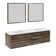 Fresca Formosa 72" Wall Mount Double Sink Bathroom Vanity Set with Top, Sink and Mirror (Faucet Not Included)