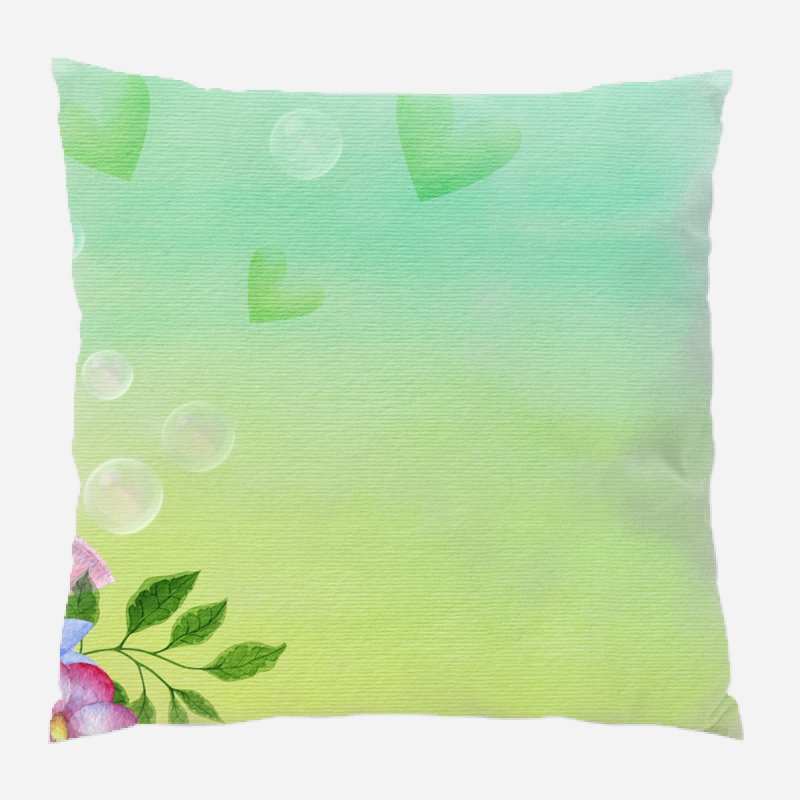 Coussin décoratif fleurs Dalke, Intérieur, Microsuède