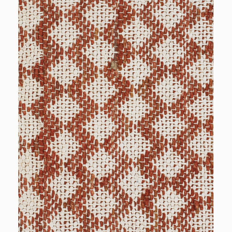 Tapis brun/blanc, 5 pi x 7 pi 6 po