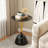 Black Round Glass End Table