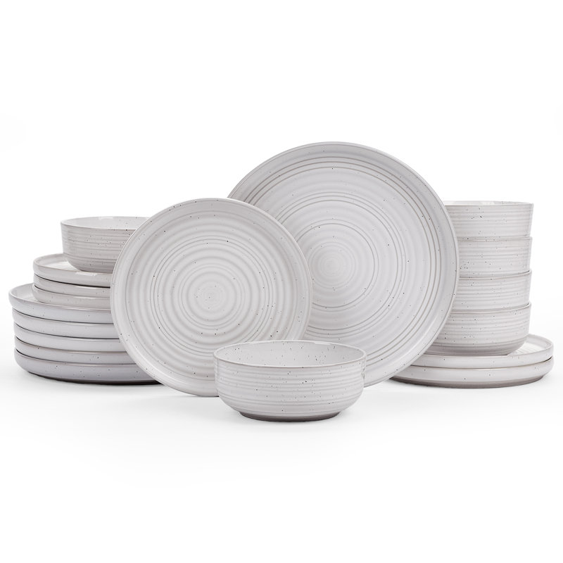 Ensemble de vaisselle et assiettes Constellation, 18 pièces, blanc, Blanc