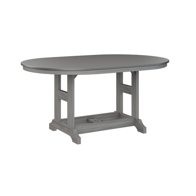 Table de salle à manger Berlin Classic, Acier inoxydable martelé, Bois flottant gris
