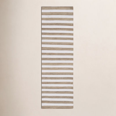 Rockaway Brown Hand-Woven Striped Outdoor Rug